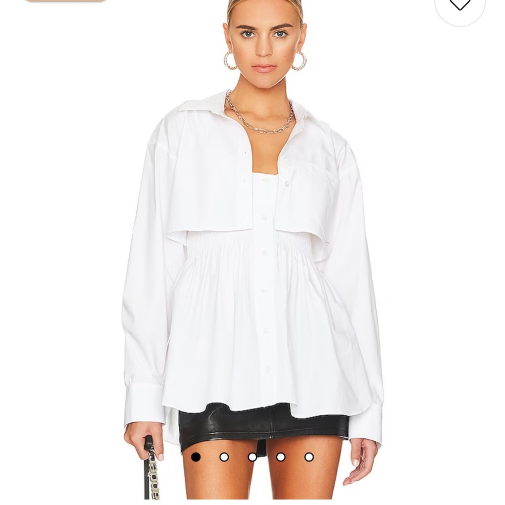 Alexander Wang Smocked Cami with Cropped Shirt
